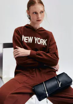 Blusa Moletom com Capuz New York