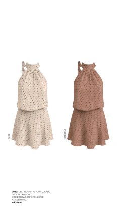 Vestido Curto Poá Flocado - comprar online