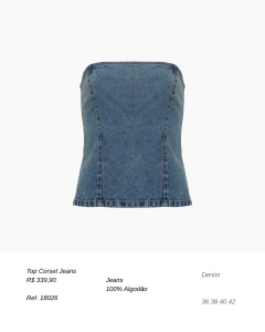Top Corset Jeans na internet