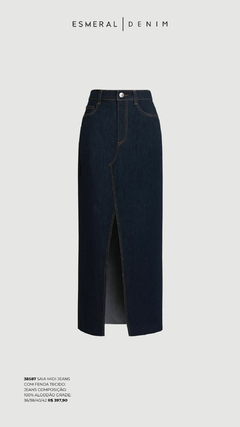 SAIA MIDI JEANS COM FENDA