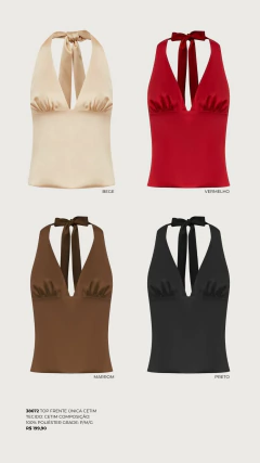 Top Frente Única Cetim - Dress2shine