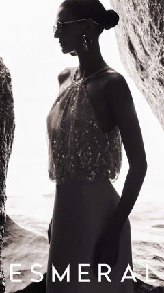 Vestido Paetê / Crepe - Dress2shine