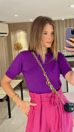 Tricot Modal Manga Curta na internet