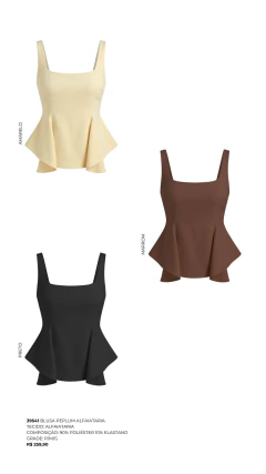 Blusa Peplum Alfaiataria - comprar online