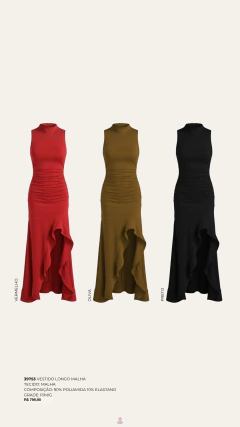 Vestido Longo Malha na internet