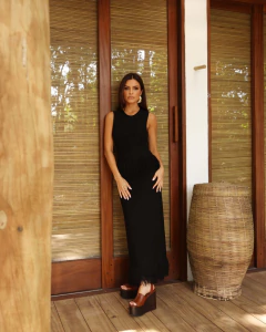 Saia Tricot com Franjas