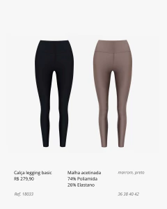 Calça legging basic na internet