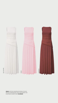 Vestido Drapeado Renda - Dress2shine