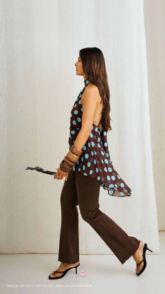 Blusa Gola Chiffon Poá - Dress2shine