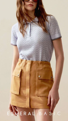 Blusa Tricot Polo Textura na internet