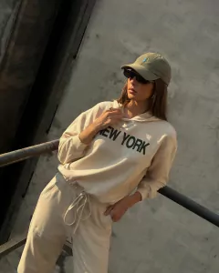 Blusa Moletom com Capuz New York