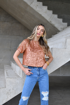 Cropped Paetê - comprar online
