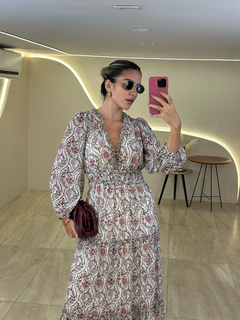 Imagem do Vestido Chiffon Arabesco com Babados