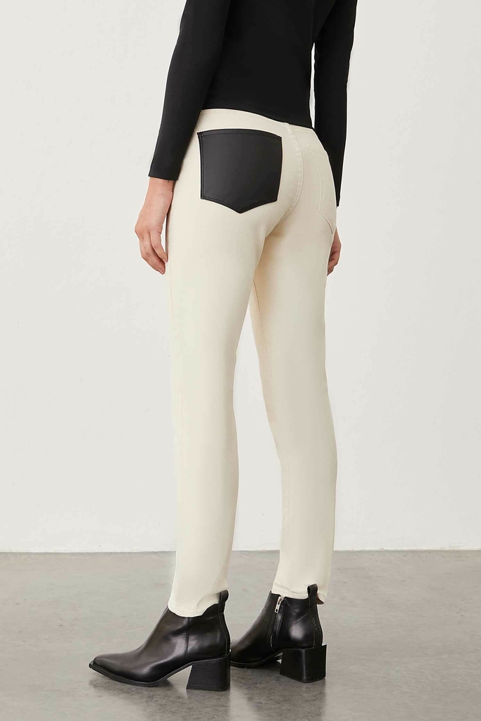 Pantalon Ecru Leather thumbnail 3