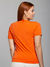 T-shirt Essencial Gola V Laranja - Divina Garota