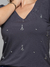 T-shirt Gotas Cristal Bordada Manual Chumbo na internet