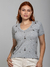 T-shirt Gotas Cristal Bordada Manual Cinza na internet