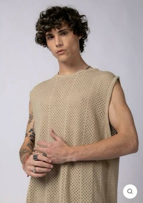 sudadera tejida beige