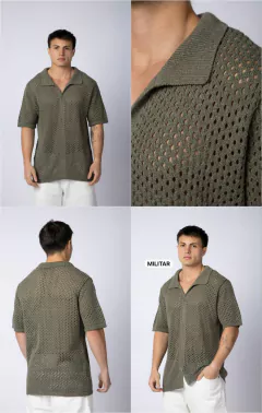 CAMISA MANGA CORTA TEJIDA LUMEN MILITAR