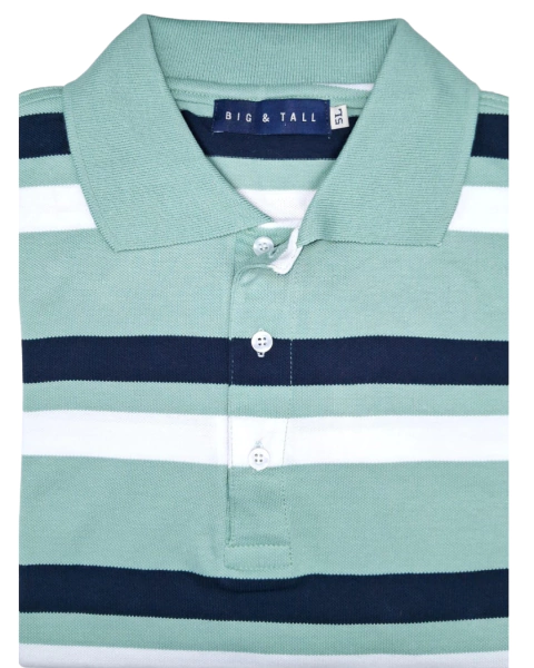 CHOMBA MANGA CORTA PIQUE RAYADO DISEÑO PR65