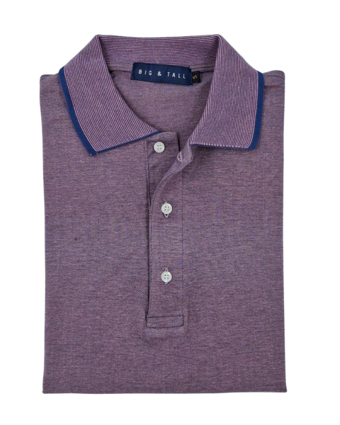 CHOMBA PIQUE OXFORD LISO MANGA CORTA