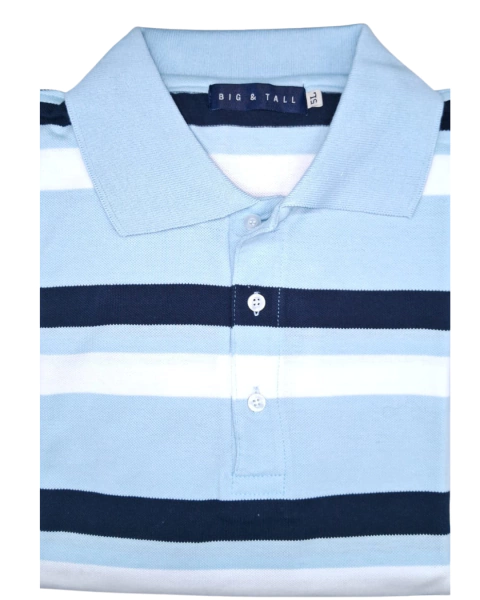 CHOMBA MANGA CORTA PIQUE RAYADO DISEÑO PR66