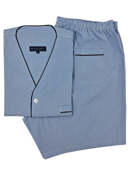 PIJAMA PURO ALGODÓN TELA CAMISERA PANTALON CORTO MANGAS CORTAS