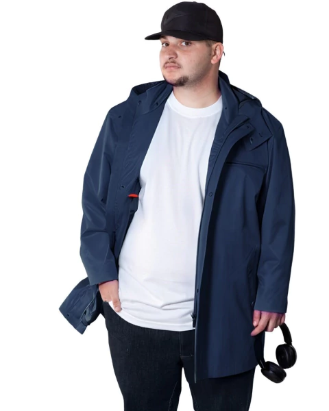 CAMPERA BOMBER IMPERMEABLE AZUL