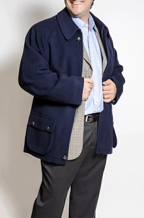 CAMPERA VELOUR ITALIANO CIERRE Y BOTON MANGA RANGLAN