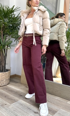 PANTALON MARIN BORDO