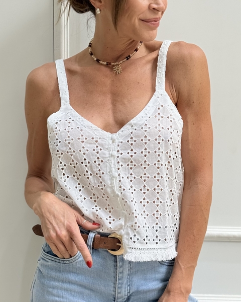 MUSCULOSA BRODERIE MARINA - comprar online