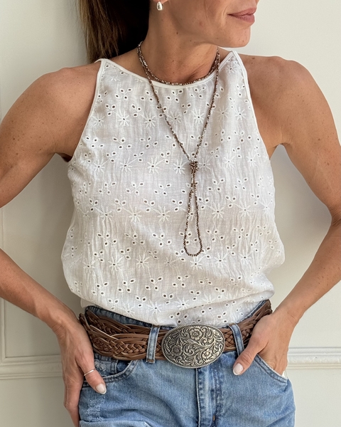 MUSCULOSA BORDADA KITA - comprar online