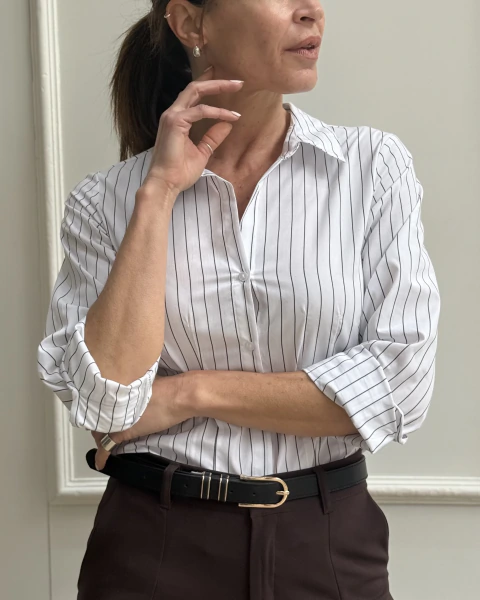 CAMISA BELA RAYADA BLANCA