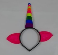 Vincha Plástica Unicornio Fluo x 1