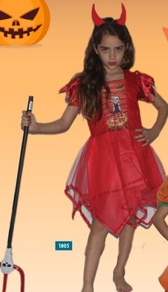 Disfraz Niña Diabla con Estampa