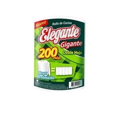 Rollo de Cocina Gigante "Elegante" Doble Hoja x 200 paños