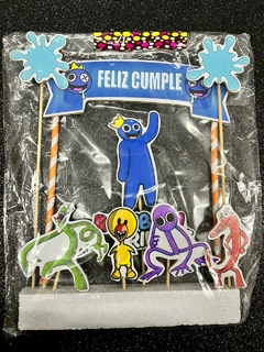 Adorno Toppers Madera RAINBOW FRIENDS