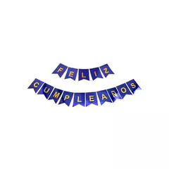 Banderín Feliz Cumpleaños Azul