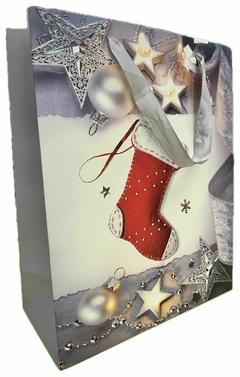 Bolsas Navideñas Con Gibre Cartón - tienda online