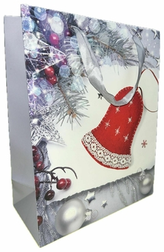 Bolsas Navideñas Con Gibre Cartón - Cotillón Oeste