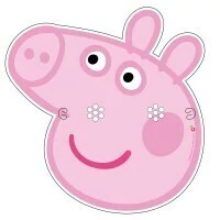Caretas Cartón x10 PEPPA PIG