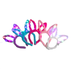 Vincha Conejo Peluche LED