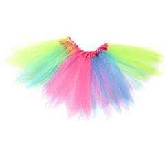 Pollera de Tul Multicolor y Pastel