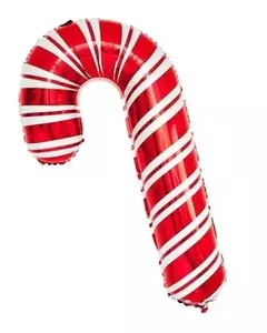 Globo Bastón Caramelo Navideño