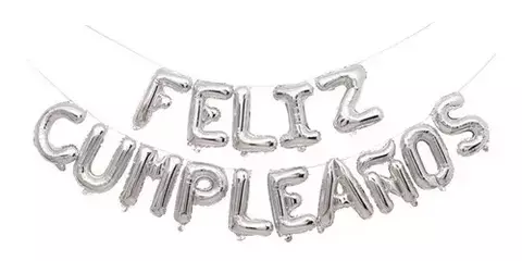 Globos letras Feliz Cumpleaños