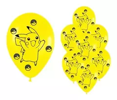 Globos x10 Látex Estampado PIKACHU