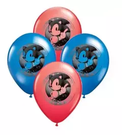 Globos x10 Látex Estampado SONIC