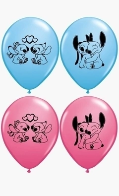 Globos x10 Látex Estampado STITCH