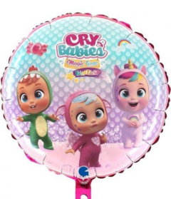 Globo Redondo Metalizado CRY BABIES