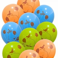 Globos x10 Latex Estampado CAPIBARA